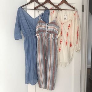 Zara, H&M - 3 cotton dresses